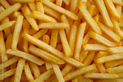 Texture Scattered Fried French Fries For Backgrounds Created With Artificial Intelligence