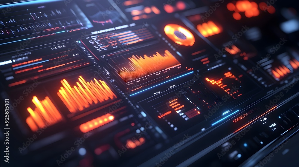 Digital Financial Data Visualization Dashboard with Analytics Graphs and Charts Digital Financial Data Visualization Dashboard with Analytics Graphs and Charts