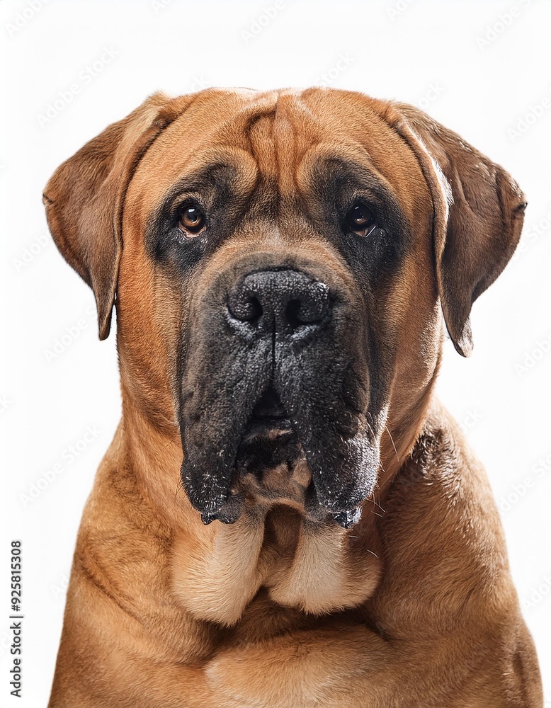 Obraz premium マスティフのポートレート（Mastiff portrait on white background） 