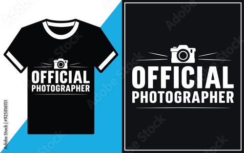 Official Photographer t-shirt Design vector Illustration.