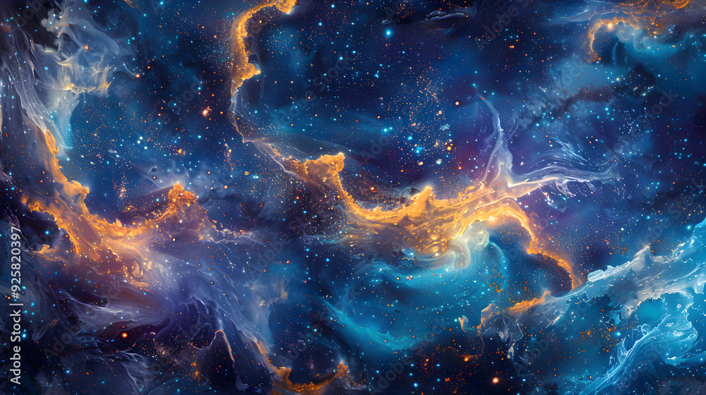 Universe with Stars, Constellations. AI generative. Universe with Stars, Constellations. AI generative.
