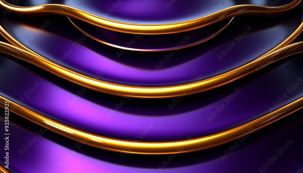 Obraz premium Abstract Purple and Gold Swirling Pattern