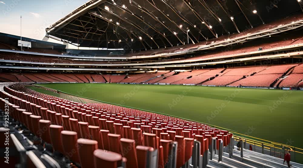 Aussie Rules Football Stadium on a Bright Day