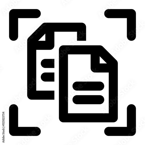 data capture, data capturing, data analysis, data scanning, data identification, data screening outline icon