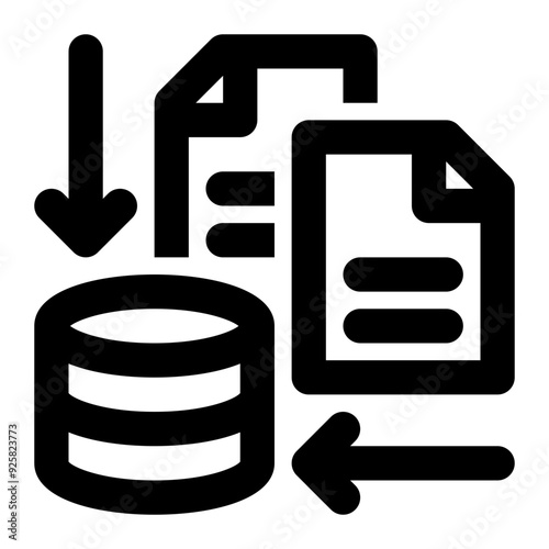 data collection, input data, data gathering, data aggregation, data transfer, data migration, insert database outline icon