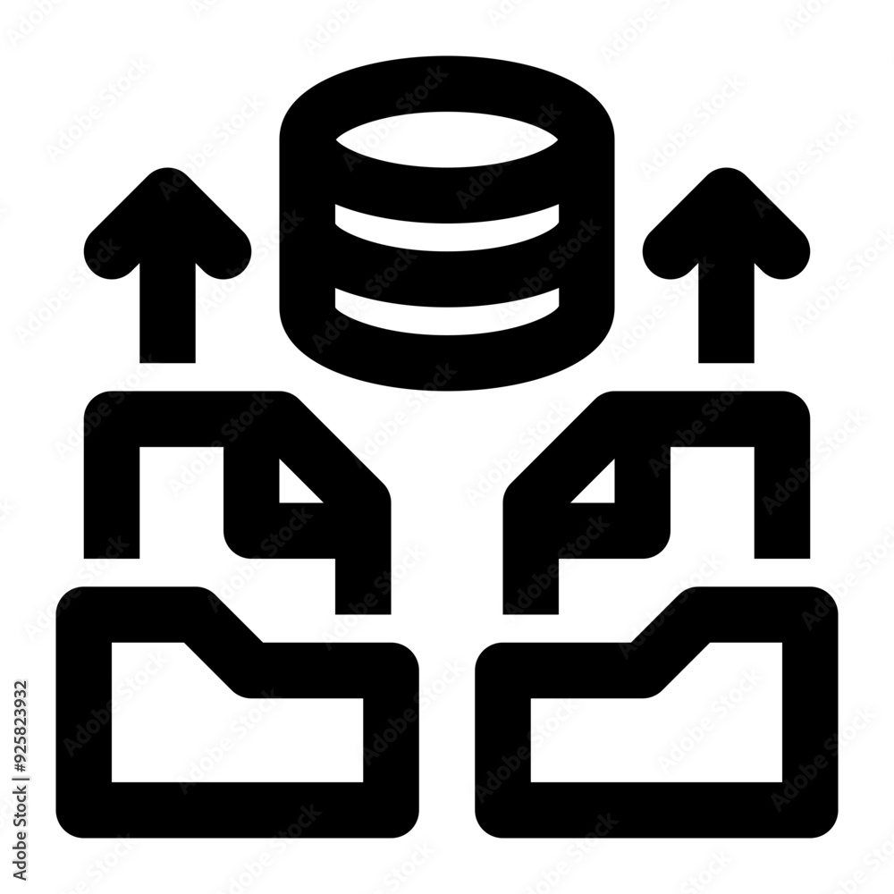 data source, data load, data collection, database, data, upload, insert, input outline icon data source, data load, data collection, database, data, upload, insert, input outline icon