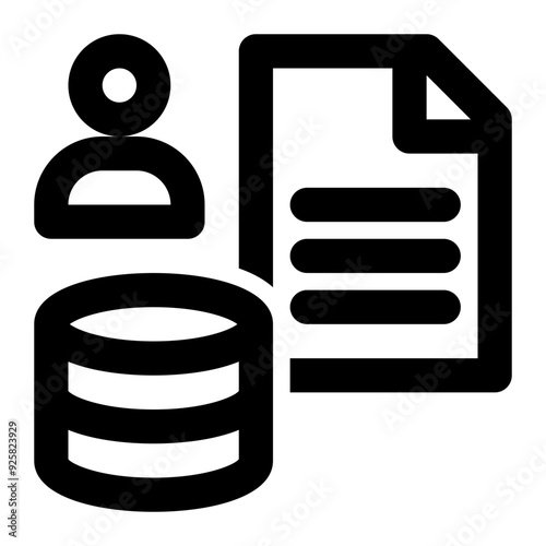 data steward, database administrator, data analyst, data engineer, data scientist, user data outline icon