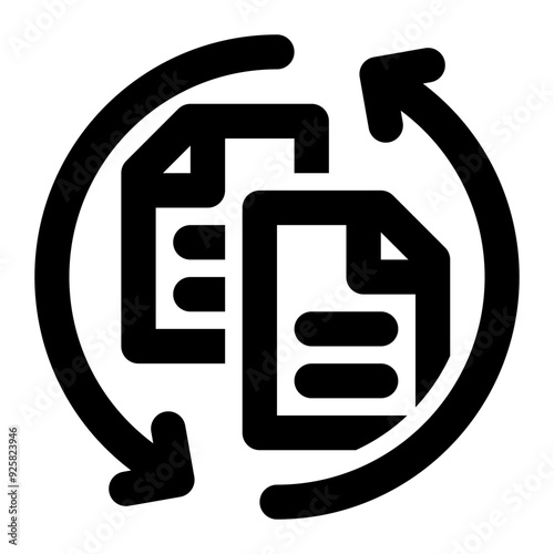 data update, data processing, data, updating, back up, recovery, data flow, data cycle outline icon