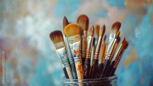 A Close-up of Paintbrushes