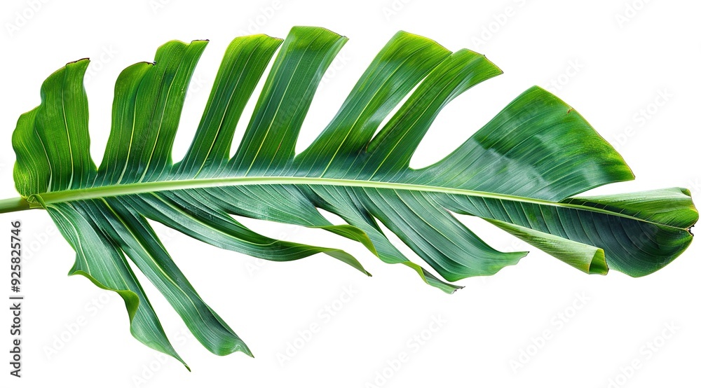 Obraz premium green leaf isolated on white