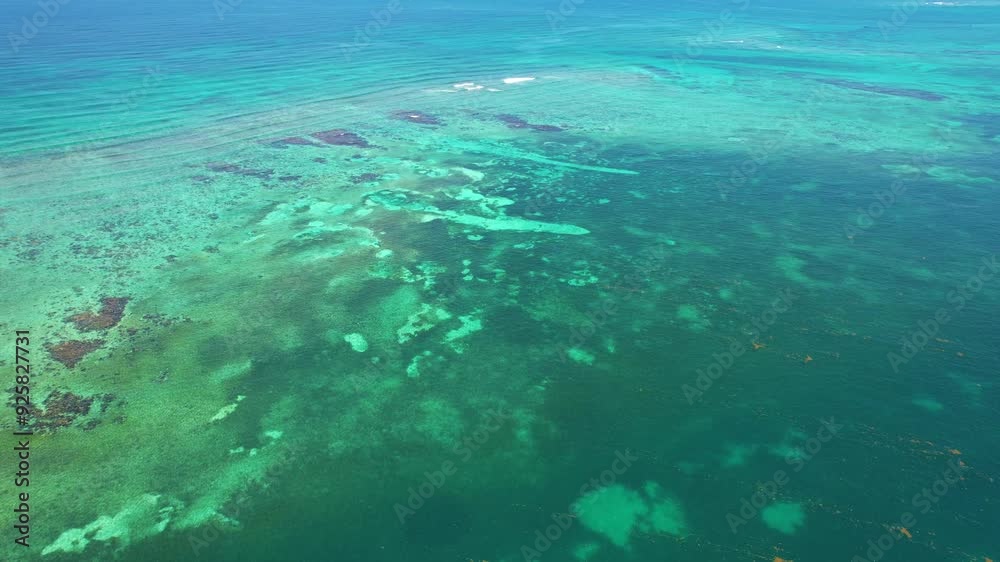 Aerial view of Coral Reef Barrier in Puerto Morelos Aerial view of Coral Reef Barrier in Puerto Morelos