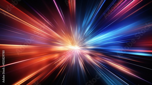 Abstract speed lines background with glowing colors.