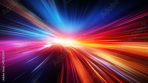 Abstract Speed Lines Background with Vibrant Colors.