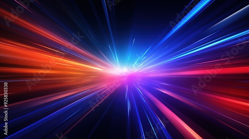 Abstract speed lines converging in the center, radiating bright colors.