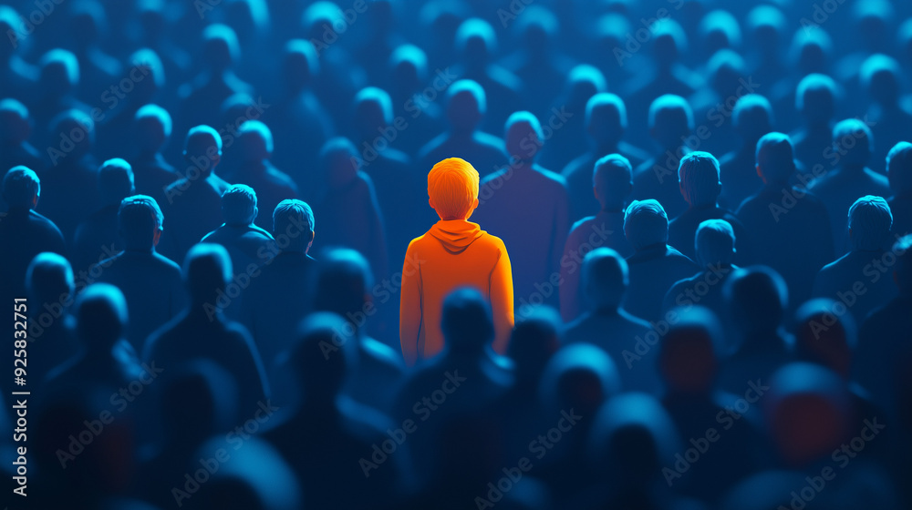 Fototapeta premium A person and crowd