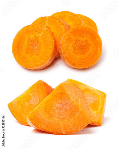 Fresh carrot on a white background