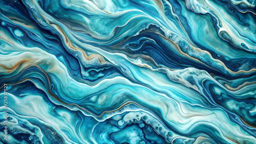 Azure Depths: Abstract fluid art in swirling shades of blue, turquoise, and gold, resembling an ocean current or a marbled dreamscape. Azure Depths: Abstract fluid art in swirling shades of blue, turquoise, and gold, resembling an ocean current or a marbled dreamscape.