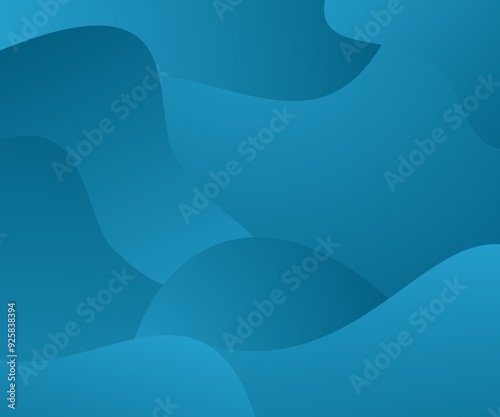 Modern geometric shapes with turquoise smooth blue sky gradient abstract.