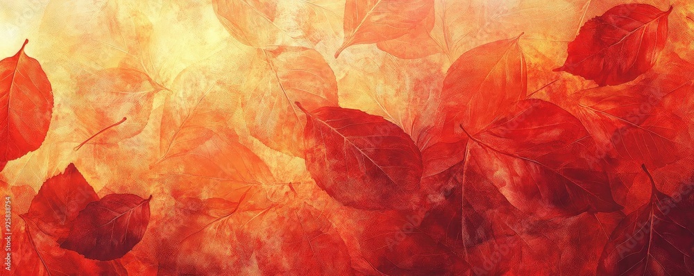 A vibrant composition of red and orange leaves creating a warm fall atmosphere, perfect for seasonal themes and backgrounds. A vibrant composition of red and orange leaves creating a warm fall atmosphere, perfect for seasonal themes and backgrounds.