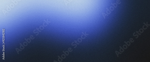 Wallpaper Mural  grainy color gradient background, blue white illuminated spots on black, noise texture effect, copy space	 Torontodigital.ca