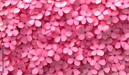 Pile of beautiful pink flowers in a random order, professional flower photography, resembling Phlox, top view shot