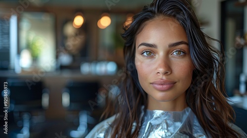 Portrait of a Woman in a Salon Post-Treatment