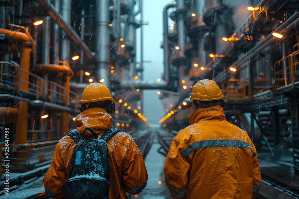 Labor Day site manager construction worker standing with wearing a safety vest and helmet, Generative Ai Labor Day site manager construction worker standing with wearing a safety vest and helmet, Generative Ai
