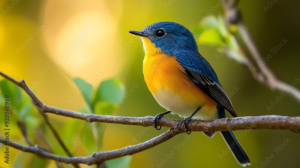 Fototapeta premium Flycatcher --ar 16:9 --style raw --v 6.1 Job ID: 5f0dc59d-2253-4edb-9efd-5e222a42fefc