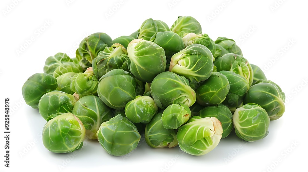 Autumn Brussels sprouts, fresh and green, isolated on white. Autumn Brussels sprouts, fresh and green, isolated on white.