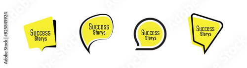 Success stories card on white background