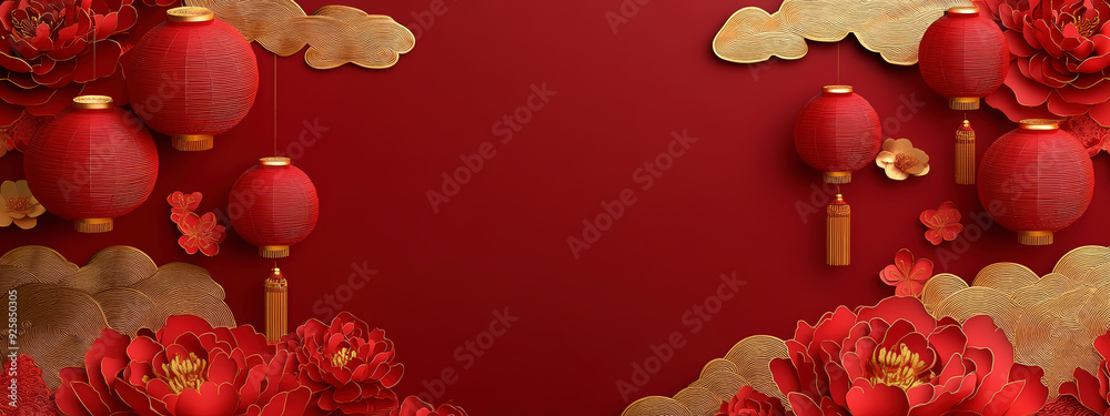 Peony flowers background with auspicious clouds. Chinese mid autumn or Chinese new year festival
Peony flowers background with auspicious clouds. Chinese mid autumn or Chinese new year festival