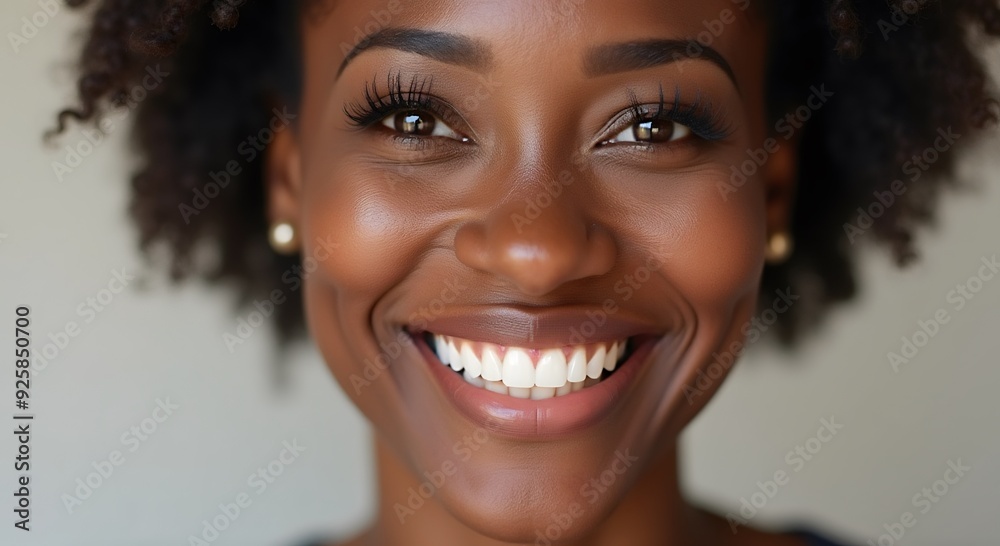 Smiling Black woman, vibrant expression, celebrating National Hispanic Heritage Month, perfect for marketing, education, inclusivity, cultural appreciation, copy space available. Smiling Black woman, vibrant expression, celebrating National Hispanic Heritage Month, perfect for marketing, education, inclusivity, cultural appreciation, copy space available.