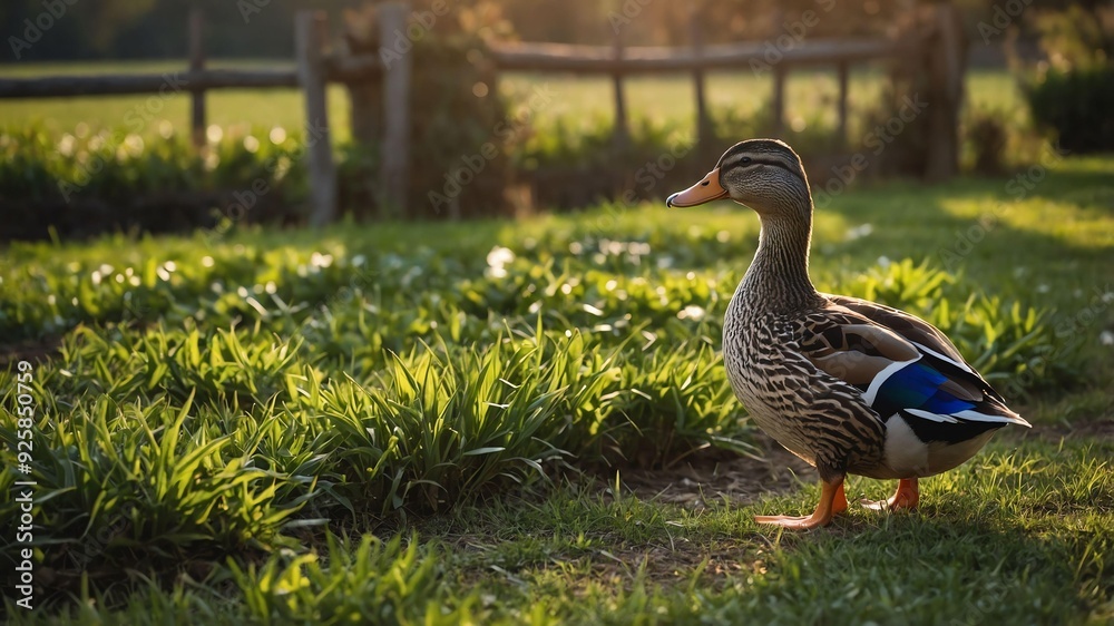 stock photography duck in a beautiful farm stock photography duck in a beautiful farm