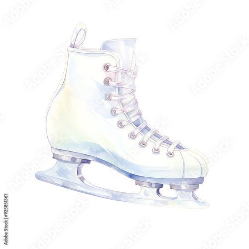 Wallpaper Mural Elegant white ice skate with intricate details, perfect for skating enthusiasts and winter sports imagery. Torontodigital.ca