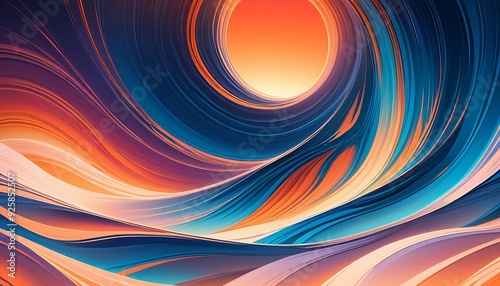 Abstract background with orange and blue color combination