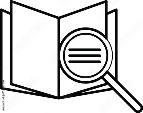 Literary Exploration Icon Set. Book Reading Vector Symbol