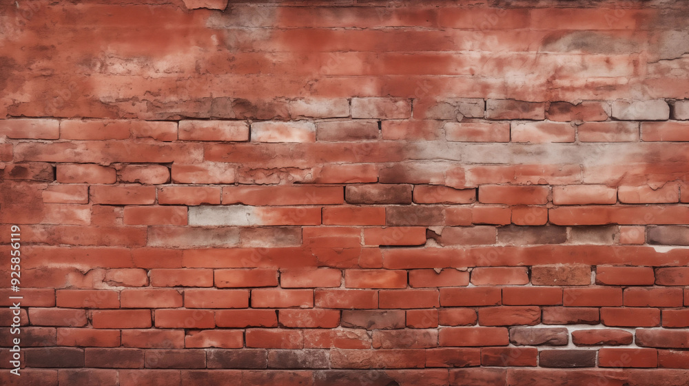 Old Red Brick Wall Background, Wide Panorama of Masonry, Black Brick Wall with Neon Lights, Dark Background for Design Old Red Brick Wall Background, Wide Panorama of Masonry, Black Brick Wall with Neon Lights, Dark Background for Design