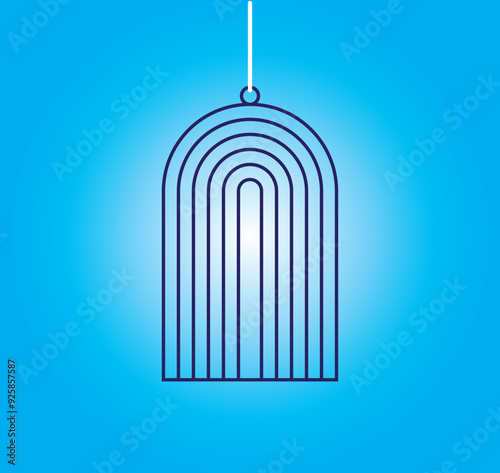 Bird cage vector design.