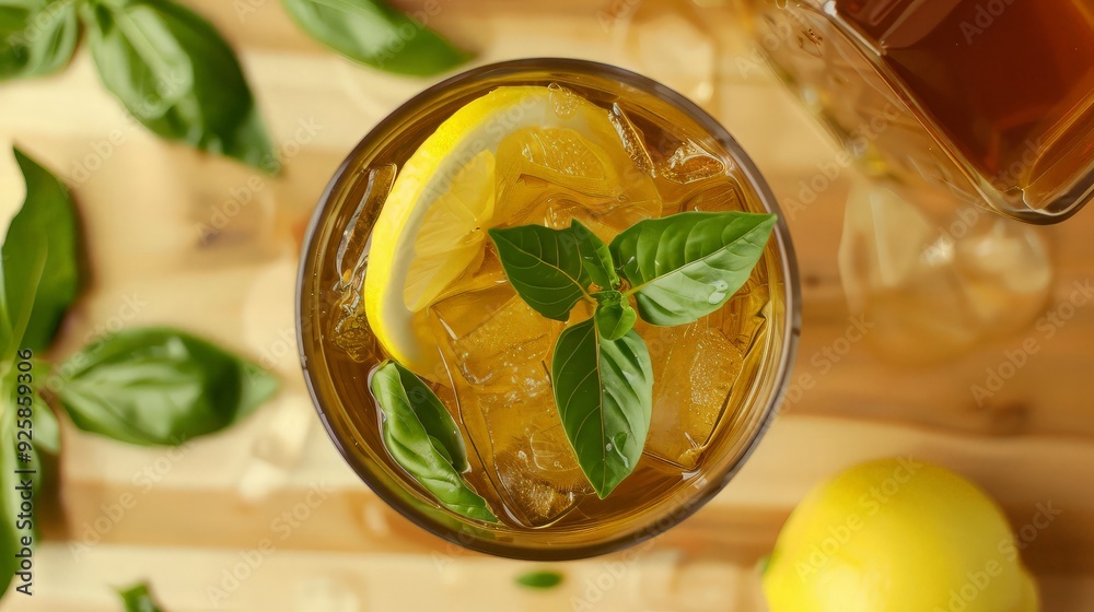 Refreshing Iced Tea with Lemon and Basil Refreshing Iced Tea with Lemon and Basil