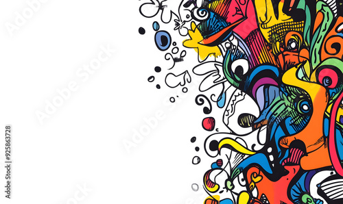 abstract doodle hand drawn design background