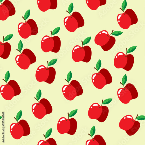 Apple illustration background. Apple pattern Vector
