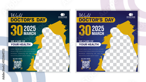 International doctor day social media post design for a brading medical hospitals 