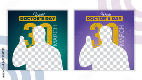 International doctor day social media post design for a brading medical hospitals 