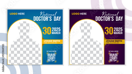 International doctor day social media post design for a brading medical hospitals 