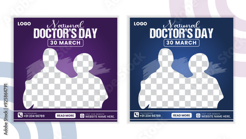 International doctor day social media post design for a brading medical hospitals 