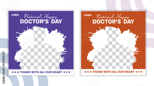International doctor day social media post design for a brading medical hospitals 