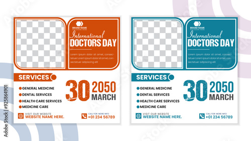 International doctor day social media post design for a brading medical hospitals 
