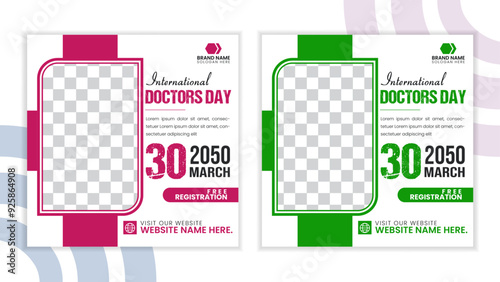 International doctor day social media post design for a brading medical hospitals 