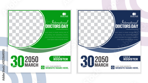 International doctor day social media post design for a brading medical hospitals 