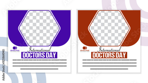 International doctor day social media post design for a brading medical hospitals 
